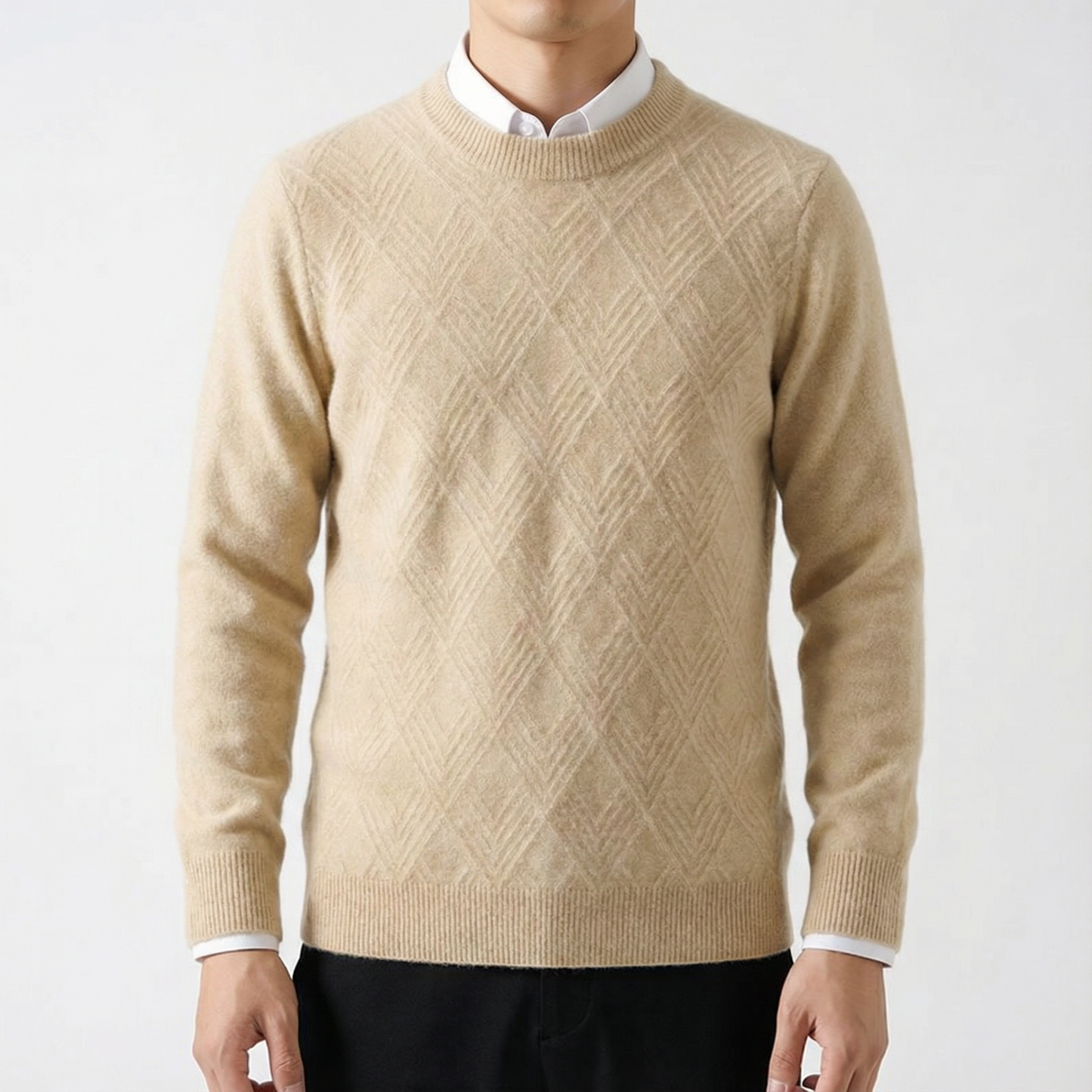 Men's Cashmere Sweater - Soft Knit Casual Pullover