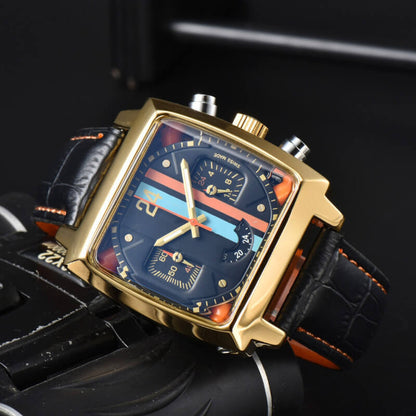 Men’s Square Chronograph Watch – Classic Wristwatch