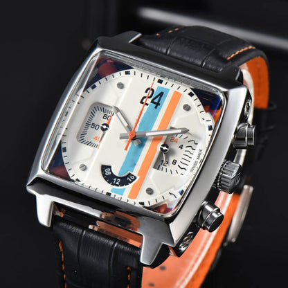 Men’s Square Chronograph Watch – Classic Wristwatch