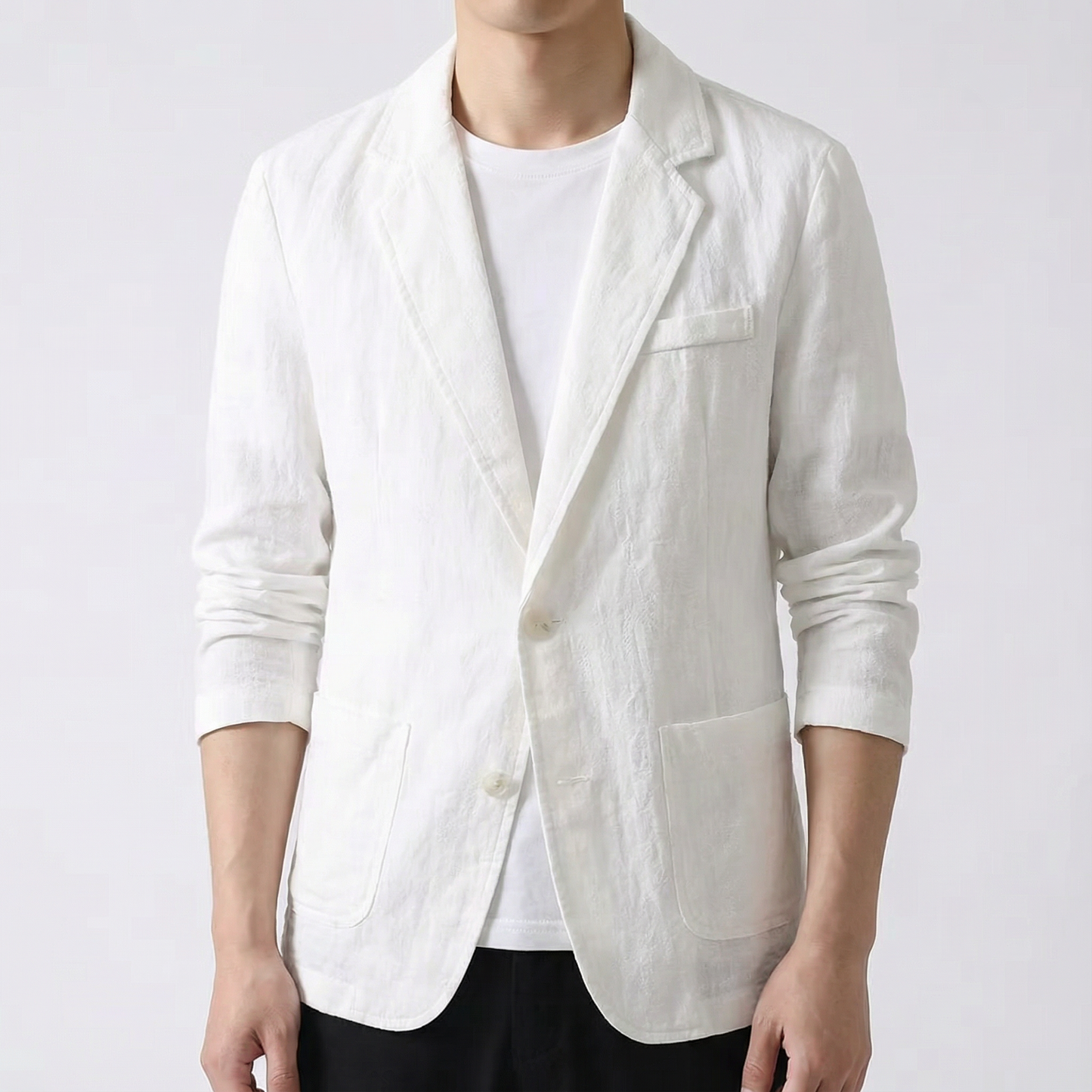 Men's Linen Blazer - Formal Casual Suit Jacket