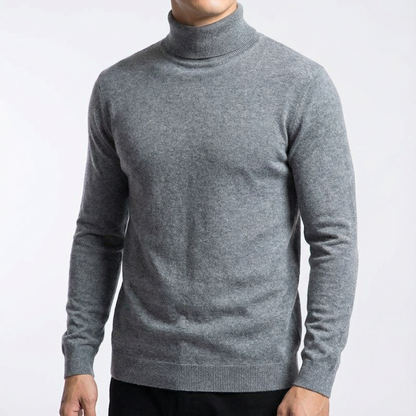 Men's Cashmere Turtleneck Sweater - Soft Knit Pullover