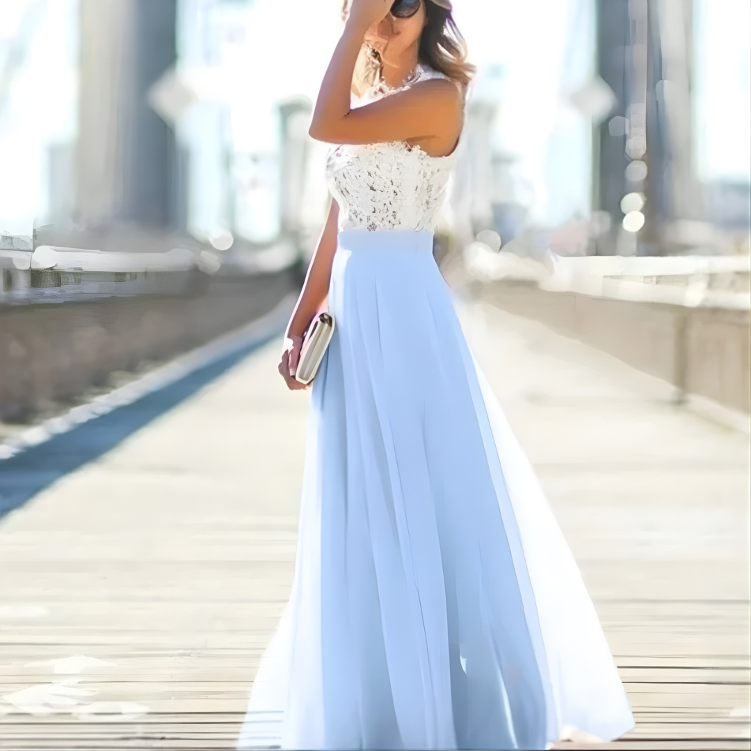 Starlynn | Formal Beaded Embellished Maxi Dress for Wedding Guest Events