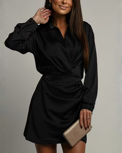 Cazoria | Elegant Sleeve Wrap Wedding Guest Dress Women
