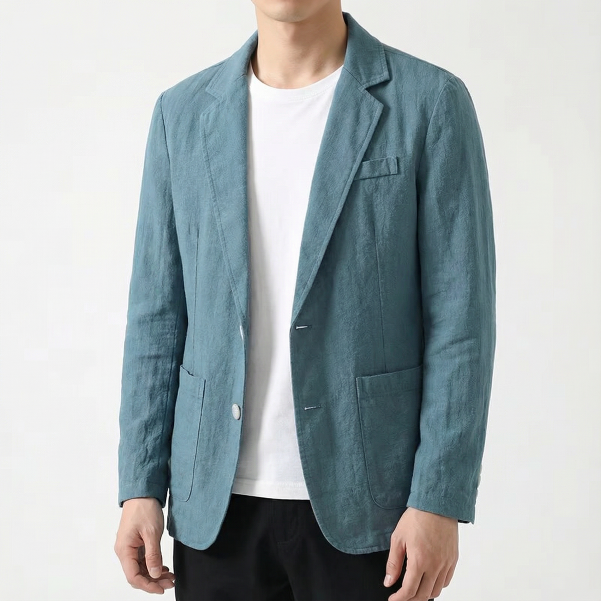 Men's Linen Blazer - Formal Casual Suit Jacket