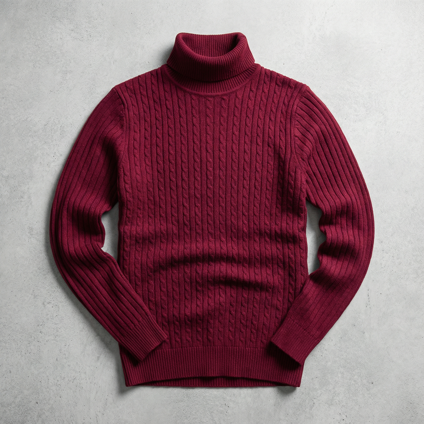 Men's Turtleneck Sweater - Warm Knit Fall Pullover