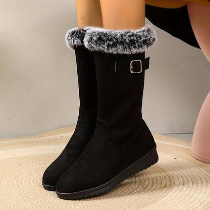 Women's Winter Boots – Cozy Fur-Trimmed Design