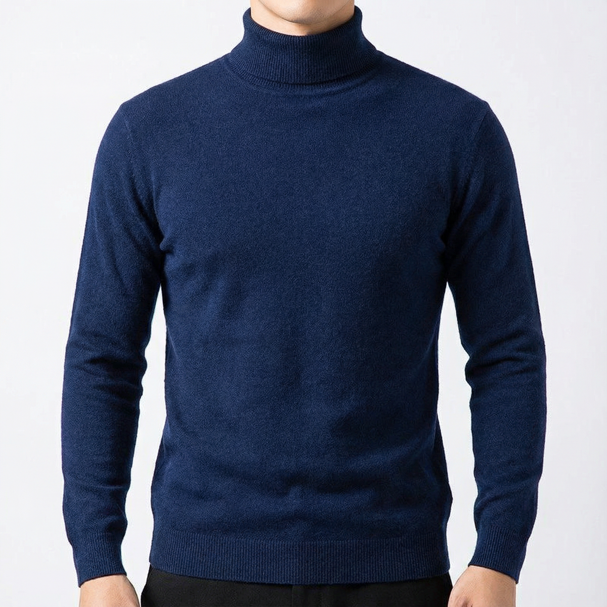 Men's Cashmere Turtleneck Sweater - Soft Knit Pullover