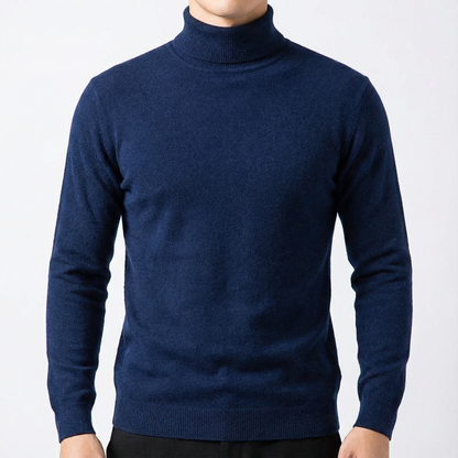 Men's Cashmere Turtleneck Sweater - Soft Knit Pullover