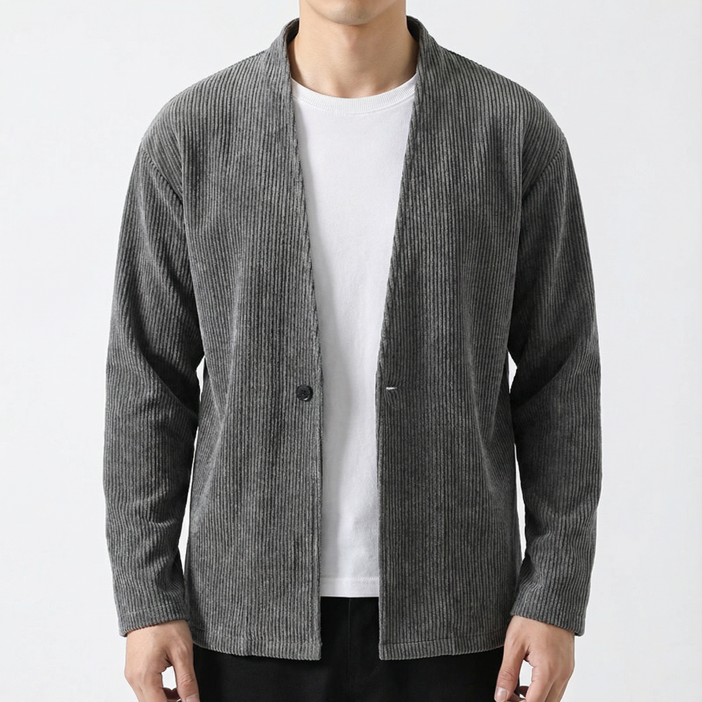 Men's Corduroy Jacket – Casual Button Front Lightweight Outerwear