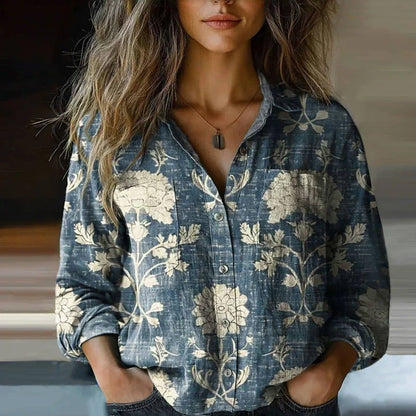 Henley | Versatile Summer Top with Printed Button Front Design