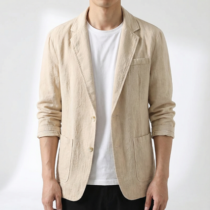 Men's Linen Jacket - Lightweight Casual Outerwear