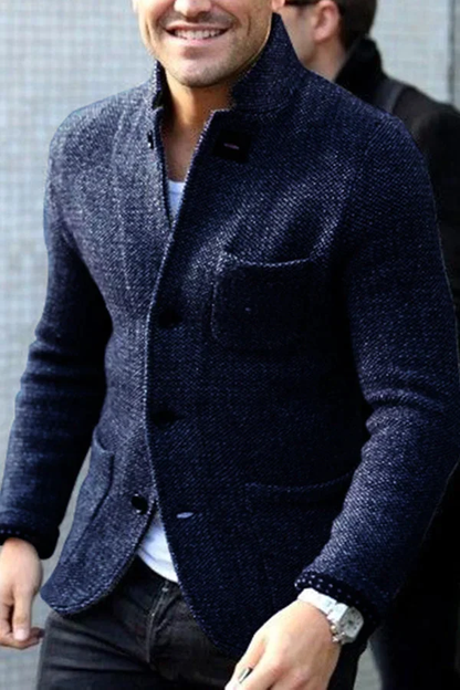 Men's Wool Blend Cardigan Jacket Casual Fall Jacket