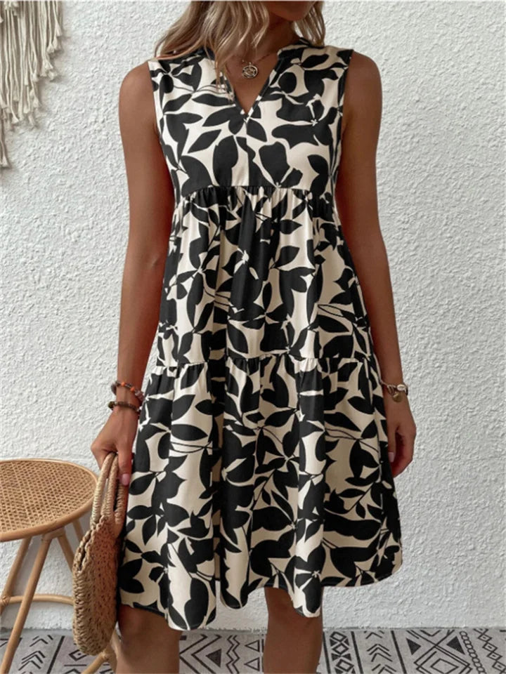 Loxanne | Elegant Floral Light Dress Women Summer Style with Soft Feminine Look