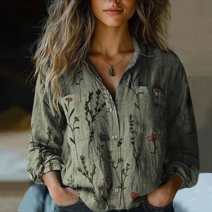 Henley | Versatile Summer Top with Printed Button Front Design