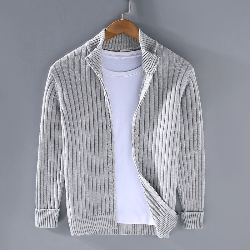Men's Cotton Cardigan - Lightweight Button Front Sweater