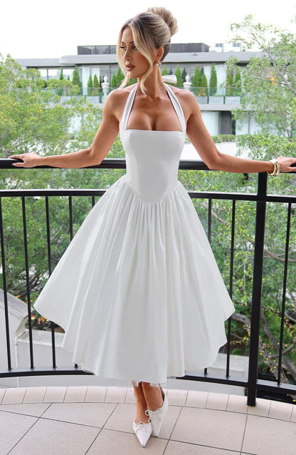 Aurelis | Women's Halter-Neck Cocktail Dress with Flattering Silhouette | Elegant Summer Style for Special Occasions 0