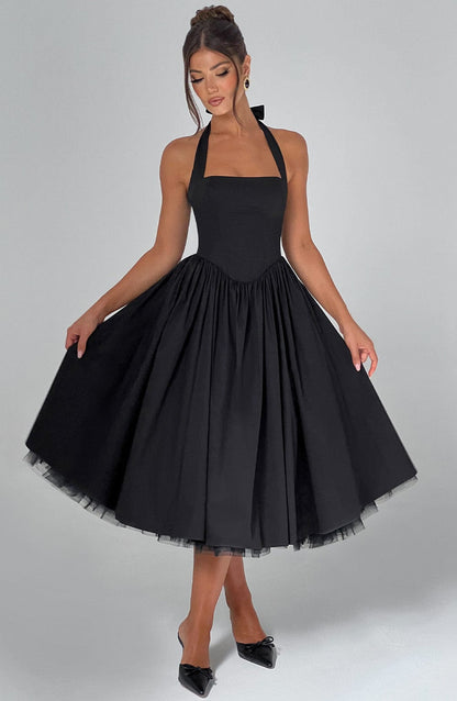 Aurelis | Women's Halter-Neck Cocktail Dress with Flattering Silhouette | Elegant Summer Style for Special Occasions 1
