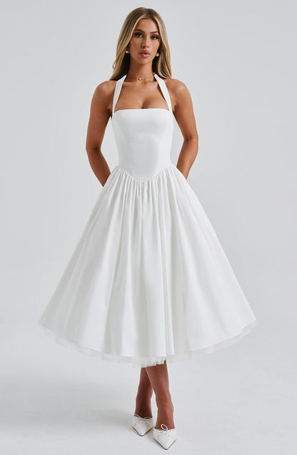 Aurelis | Women's Halter-Neck Cocktail Dress with Flattering Silhouette | Elegant Summer Style for Special Occasions 5