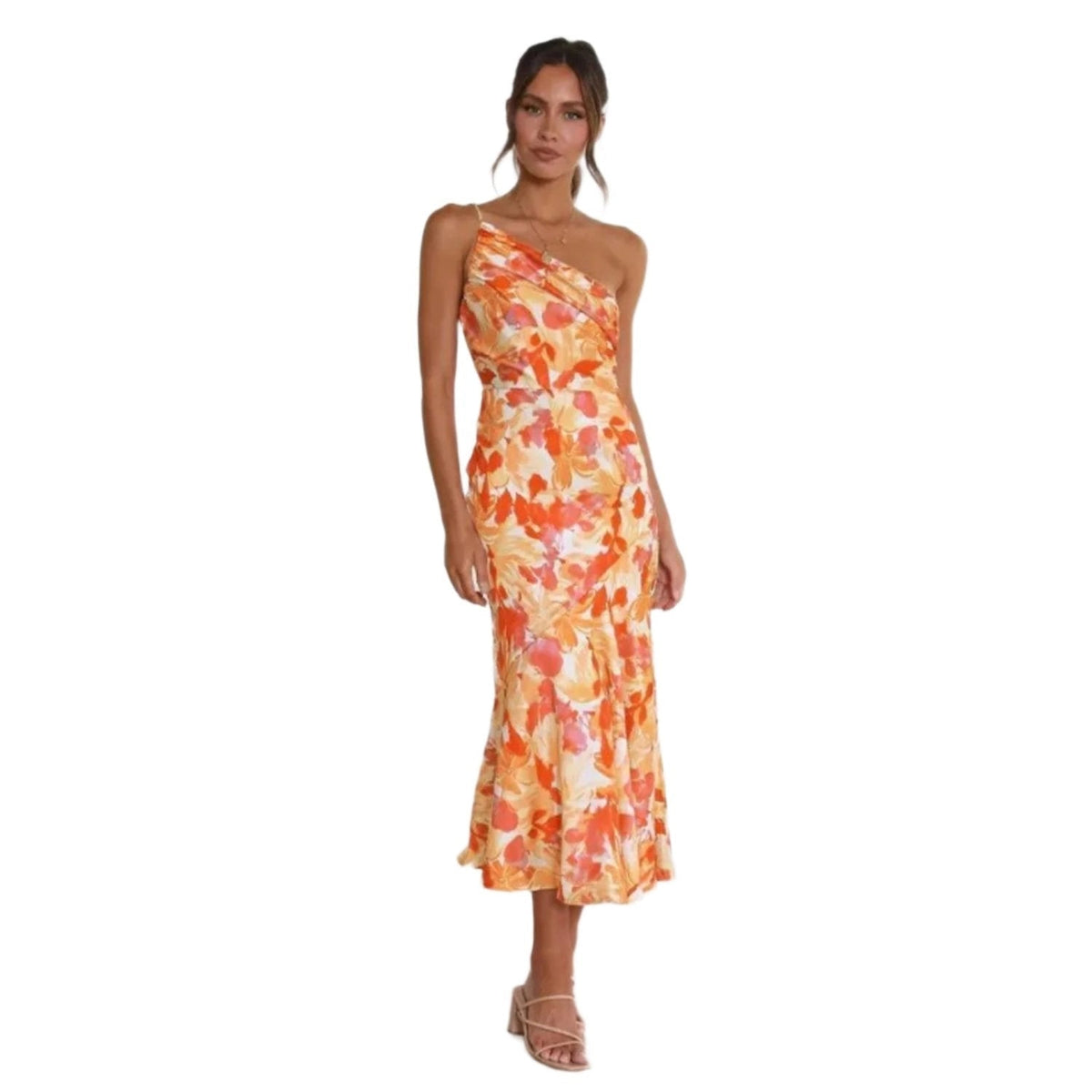 Wrenleya | Chic Asymmetrical Floral Dress for Women Summer Fashion