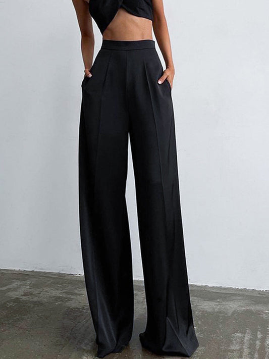 Harvella | Women's Wide-Leg High-Waist Pants with Elegant Fit