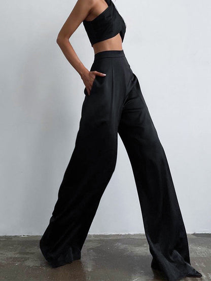 Harvella | Women's Wide-Leg High-Waist Pants with Elegant Fit