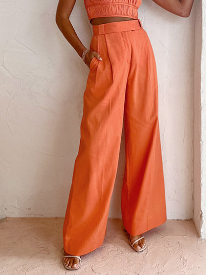 Pavellae | Relaxed Fit Wide-Leg Pants for Women Casual Style