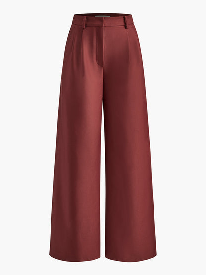 Grelisee | Women's Wide Leg High Waist Pants with Belted Waist Style