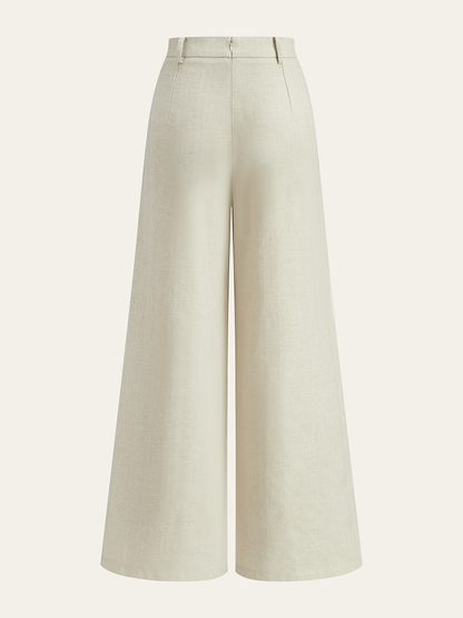 Olyrie | Women's Long Wide Leg High Waist Pants with Relaxed Style