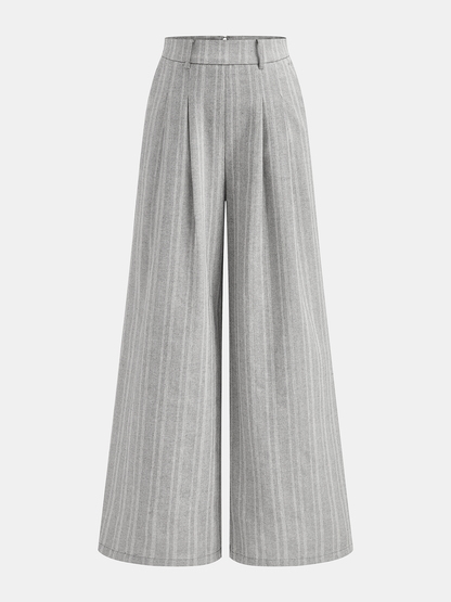 Olyrie | Women's Long Wide Leg High Waist Pants with Relaxed Style