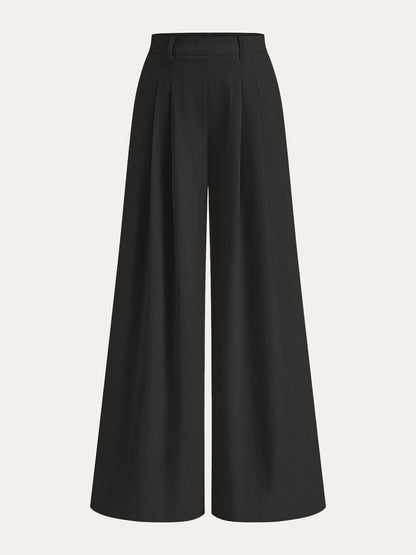Olyrie | Women's Long Wide Leg High Waist Pants with Relaxed Style