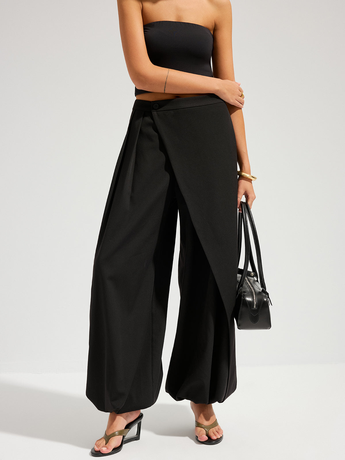 Lorvyn | Women's Casual High Waist Wide Leg Pants for Everyday Wear