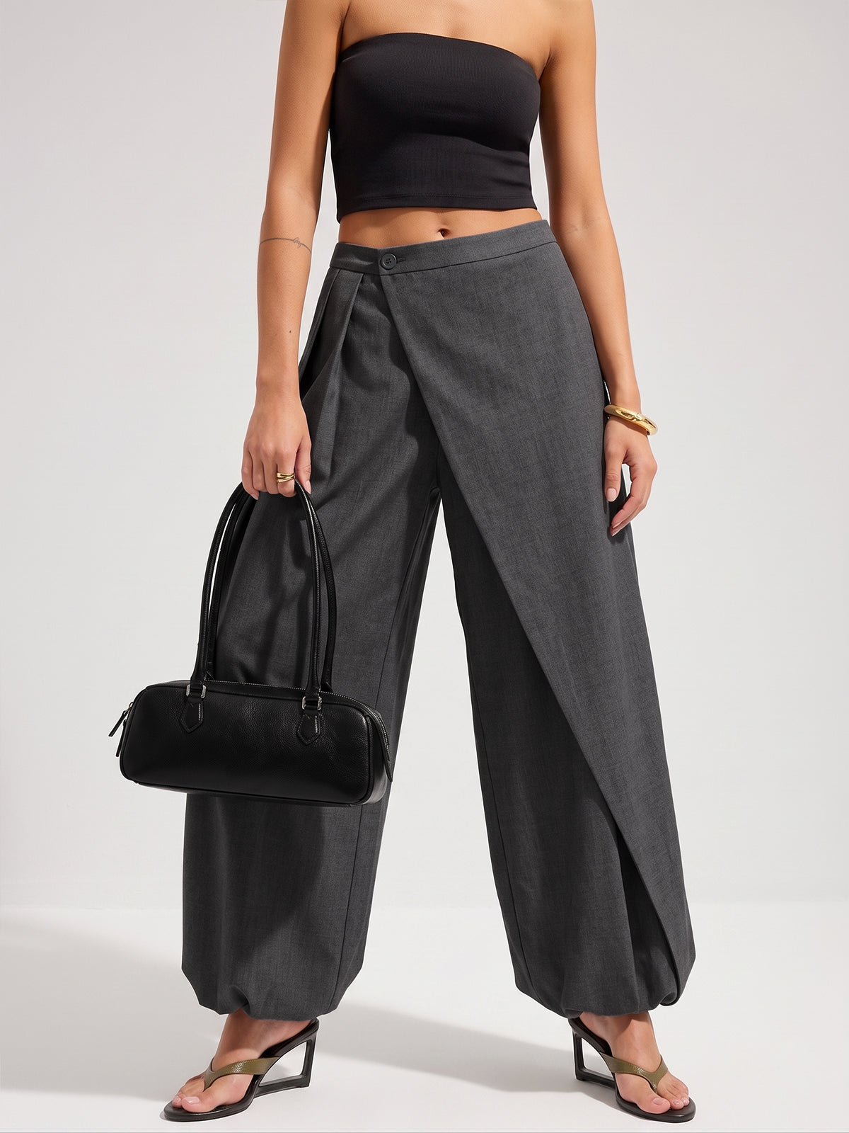 Lorvyn | Women's Casual High Waist Wide Leg Pants for Everyday Wear