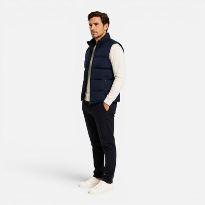Men's Quilted Puffer Vest - Lightweight Insulated Zip Up