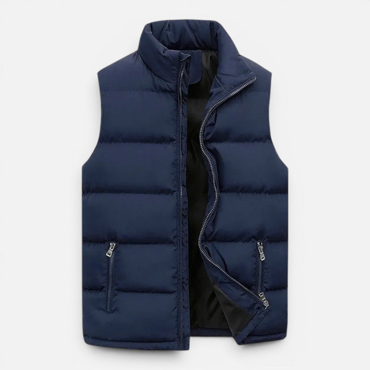 Men's Quilted Puffer Vest - Lightweight Insulated Zip Up