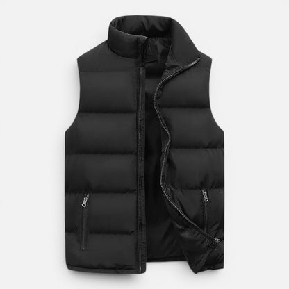 Men's Quilted Puffer Vest - Lightweight Insulated Zip Up