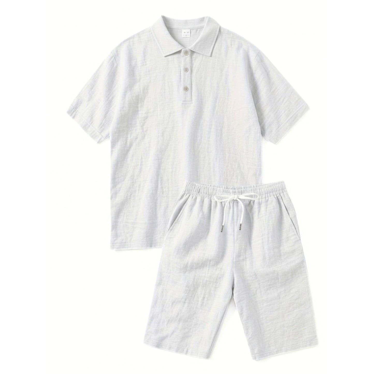 Casual Style | Men's Outfit with Short Sleeve Polo & Elastic Shorts | Comfortable Summer Wear 0