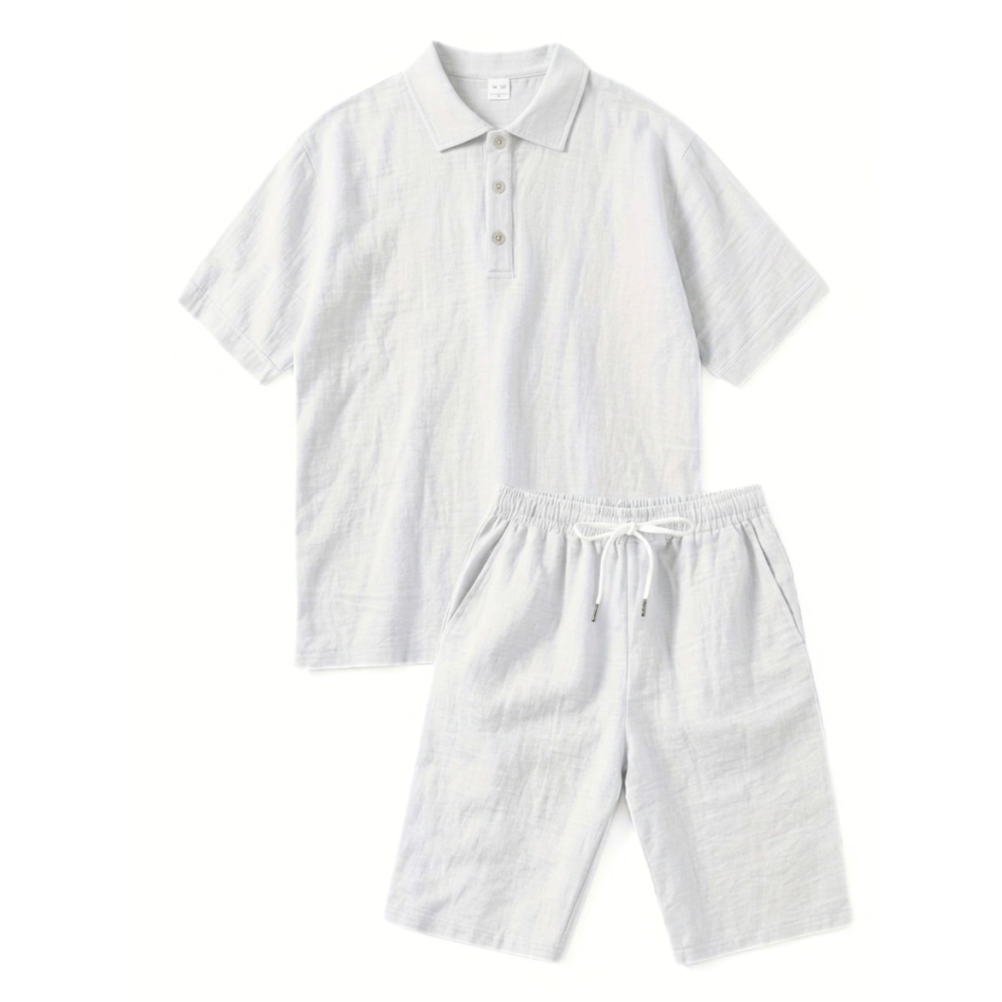 Casual Style | Men's Outfit with Short Sleeve Polo & Elastic Shorts | Comfortable Summer Wear 0