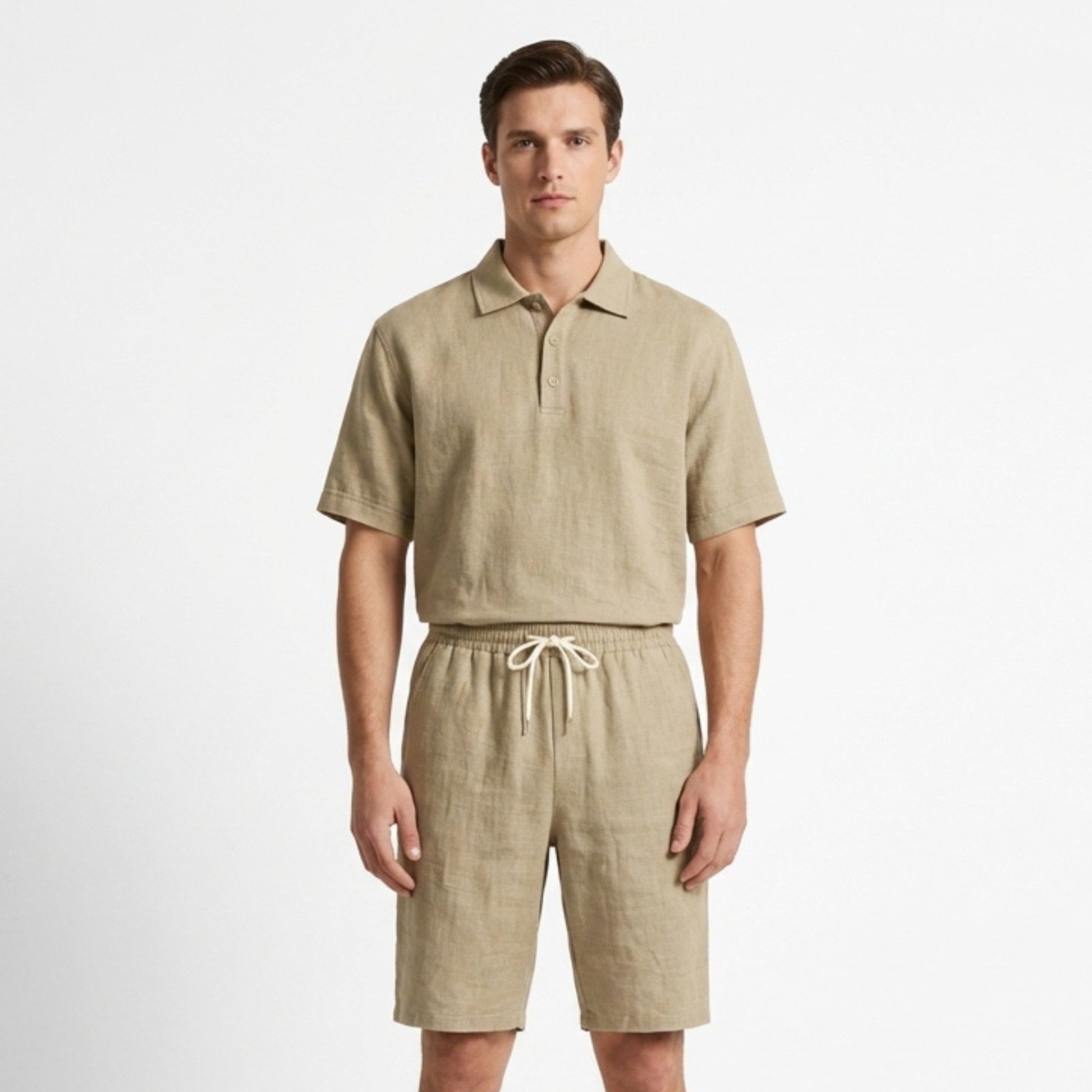 Casual Style | Men's Outfit with Short Sleeve Polo & Elastic Shorts | Comfortable Summer Wear 3
