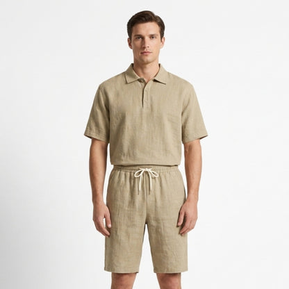 Casual Style | Men's Outfit with Short Sleeve Polo & Elastic Shorts | Comfortable Summer Wear 3