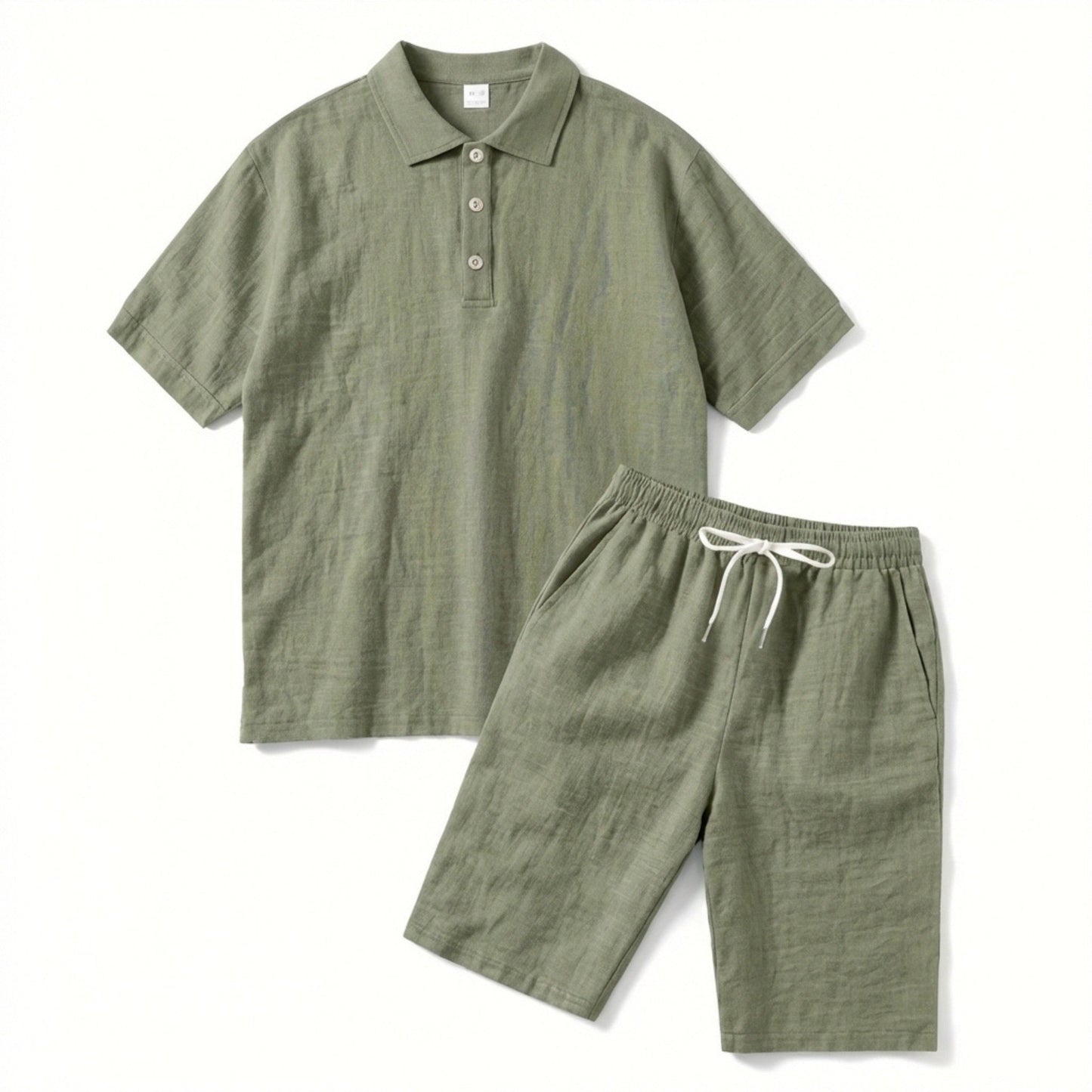 Casual Style | Men's Outfit with Short Sleeve Polo & Elastic Shorts | Comfortable Summer Wear 6