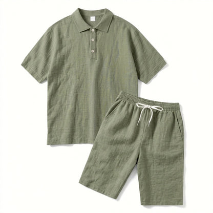 Casual Style | Men's Outfit with Short Sleeve Polo & Elastic Shorts | Comfortable Summer Wear 6