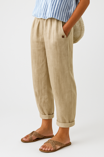 Preslie | Side Pockets Women Pants Casual Everyday Style