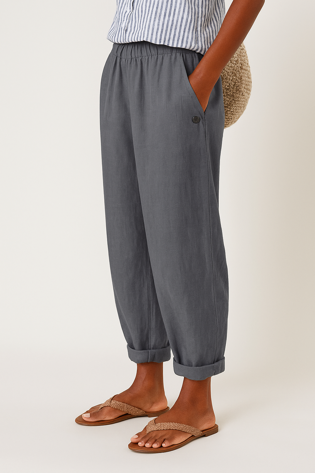 Preslie | Side Pockets Women Pants Casual Everyday Style