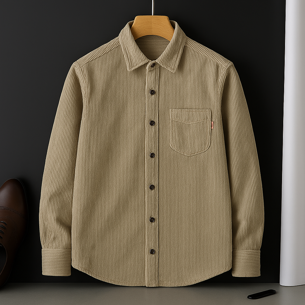Men's Corduroy Shirt - Casual Button Down