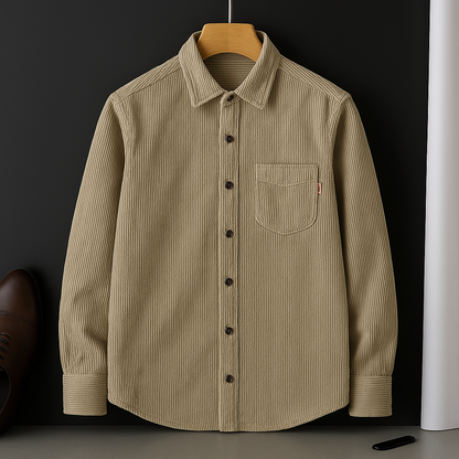 Men's Corduroy Shirt - Casual Button Down