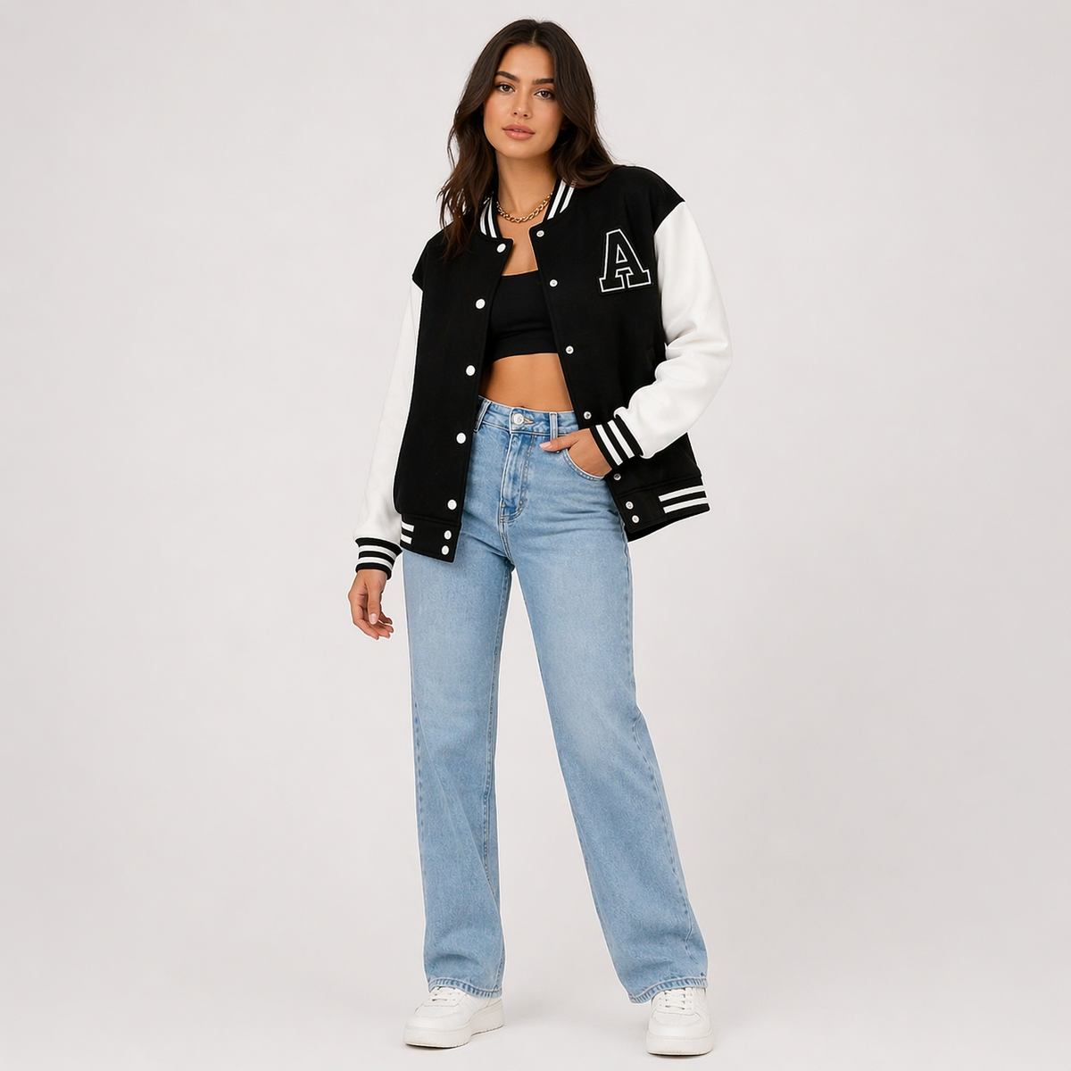Women's Bomber Jacket - Casual Zip Up Lightweight Jacket