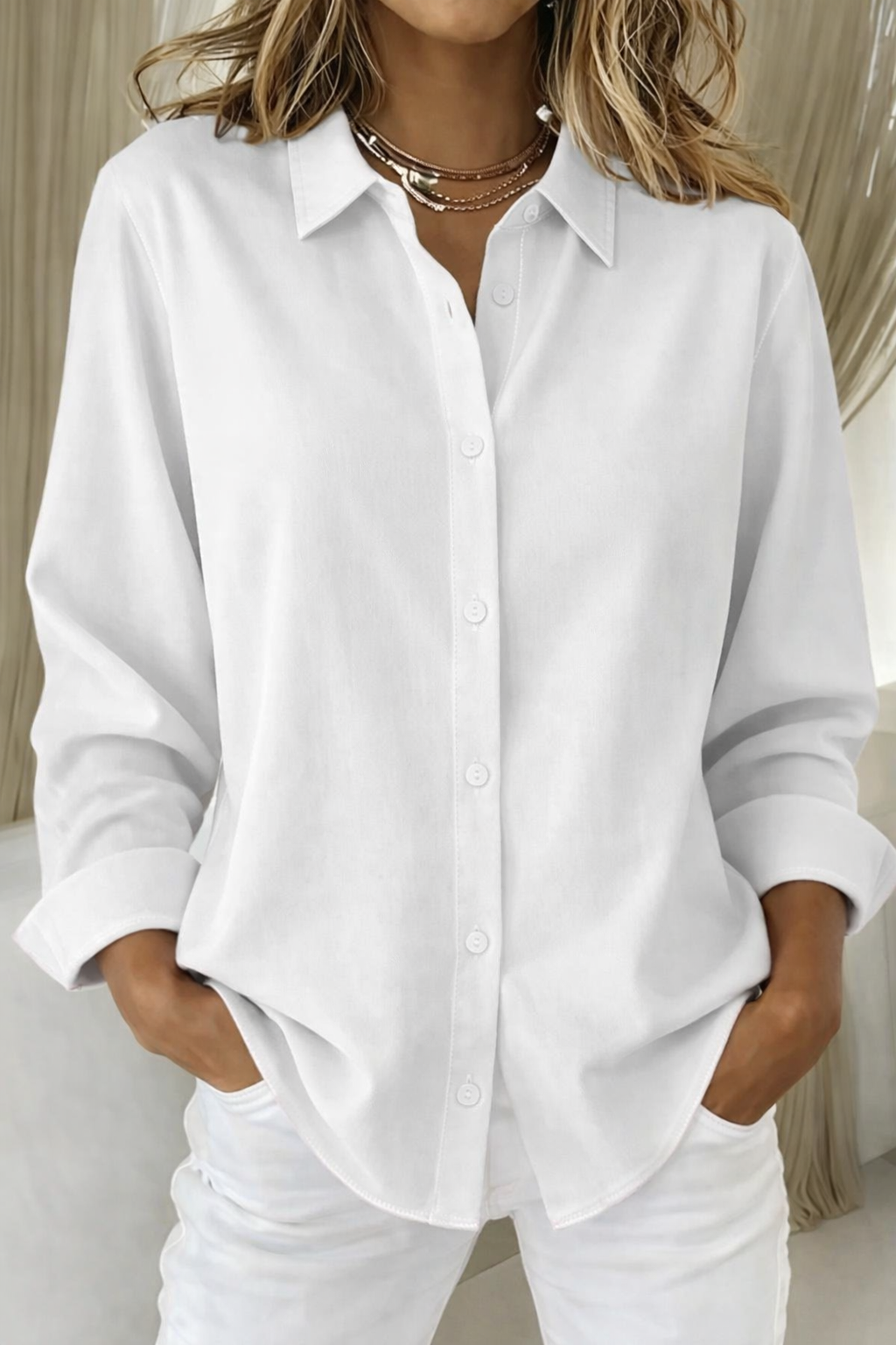Luxley | Women's Flattering Collared Blouse with Elegant Style