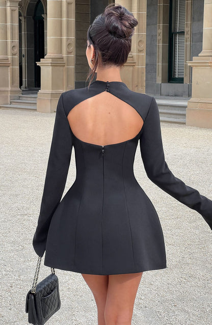 Donnabeth | Women's High-Neck Mini Dress with Sculpting Silhouette | Versatile Summer Elegance for Any Occasion 6