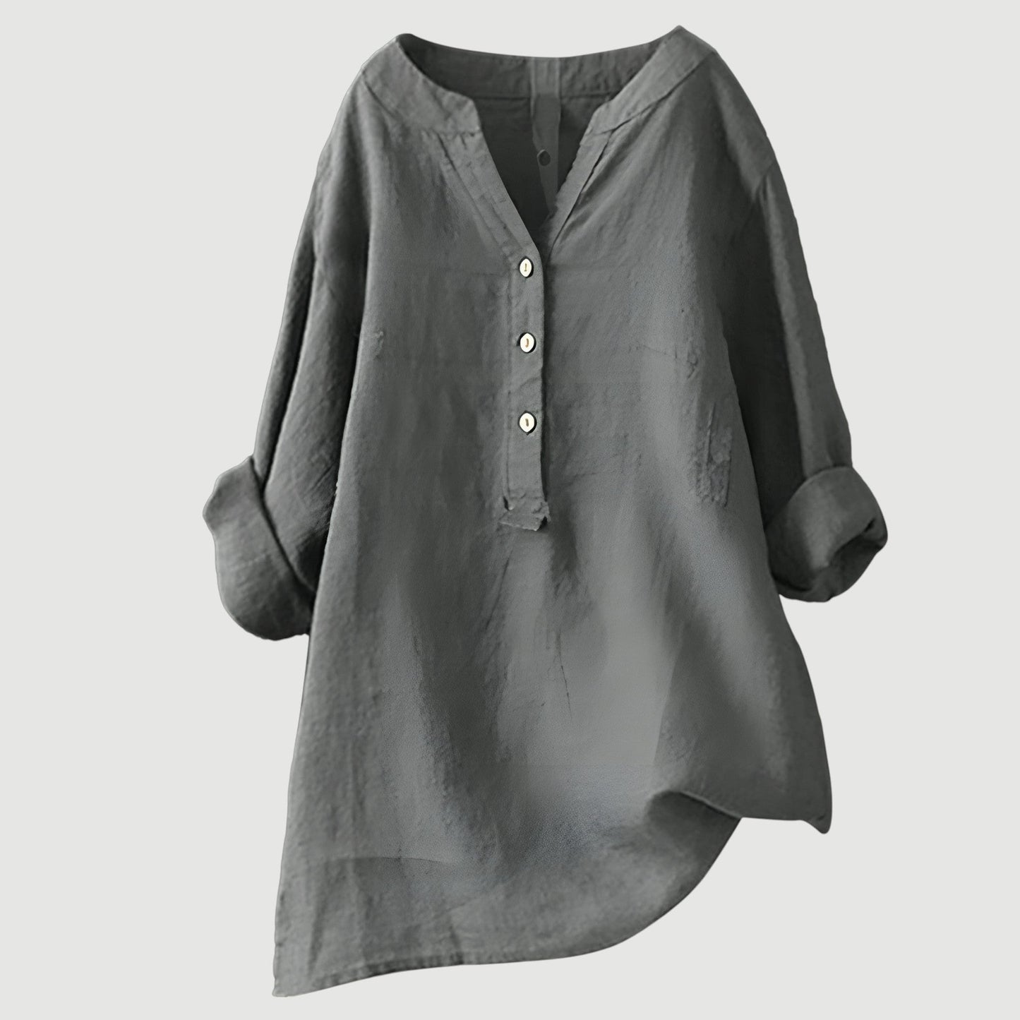 Elliette | Casual Loose Button Top with Airy Comfortable Fit