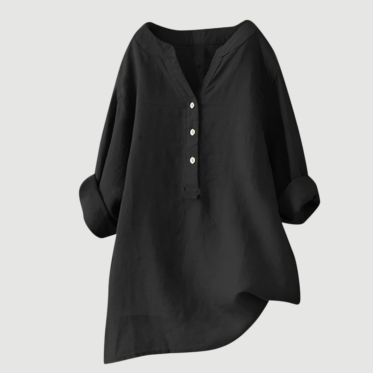 Elliette | Casual Loose Button Top with Airy Comfortable Fit
